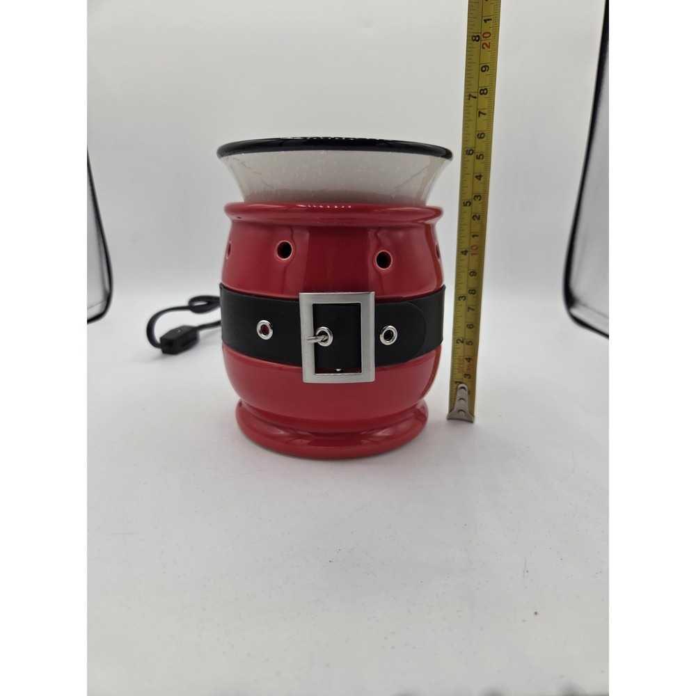 Scentsy Jolly Full Size Warmer Santa Suit Retired Red Black Belt In Box - Picture 5 of 8